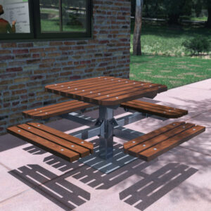 Pedestal picnic table