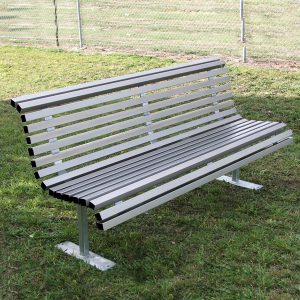 Curved Aluminium park seat