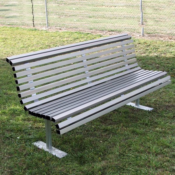 Curved Aluminium park seat