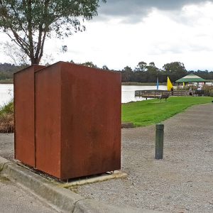 Corten Steel Bin Enclosures