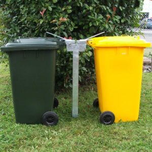 Dual wheelie bin security post