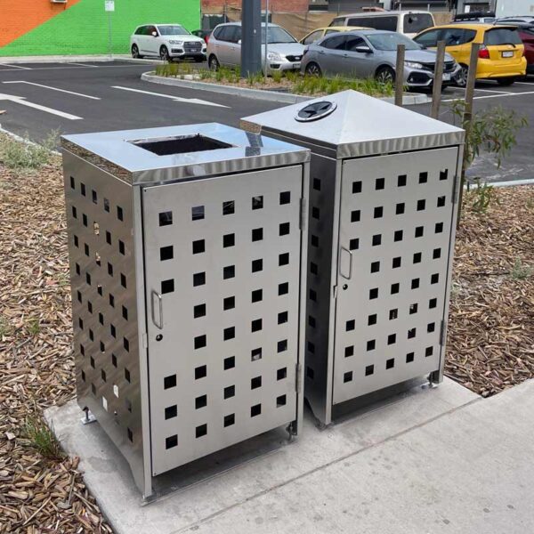 Full Stainless Streel Flat and Pyramid Bin Enclosures