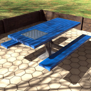 Pedestal Picnic Table with Aluminium Battens