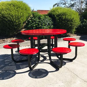 Round Steel Picnic Setting