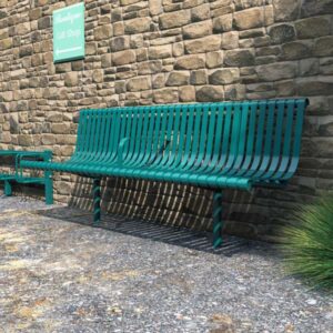 All Steel Slatted Park Seat