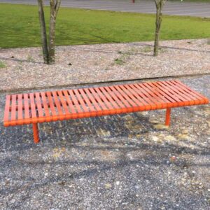 Heavy Duty All Steel Slatted Bench