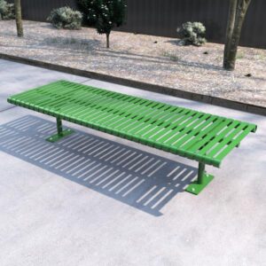 Heavy Duty All Steel Slatted Bench