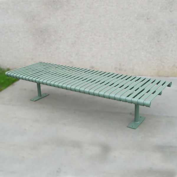 Powdercoated All Steel Slatted Bench