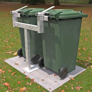 Twin Wheelie Bin Security Post