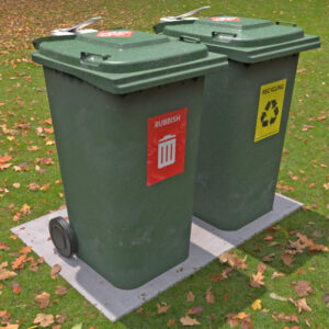 Side by Side Dual Station Wheelie Bin Post