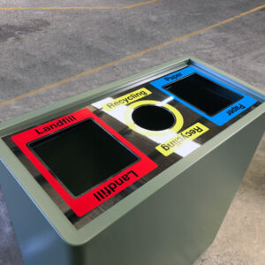 Triple Bay Internal Bin with custom waste type decals