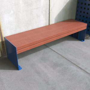 Outdoor Bench with Enviroslat Battens, Powdercoated frames