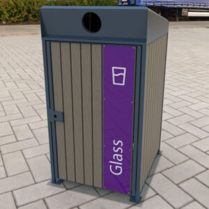 Enviroslat Clad Glass Recycling Bin