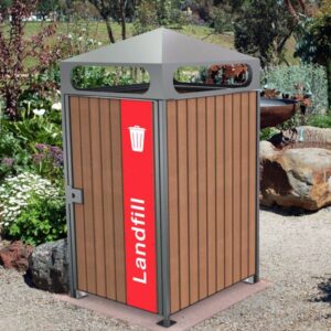 Enviroslat Clad Bin Surround withPyramid Cover