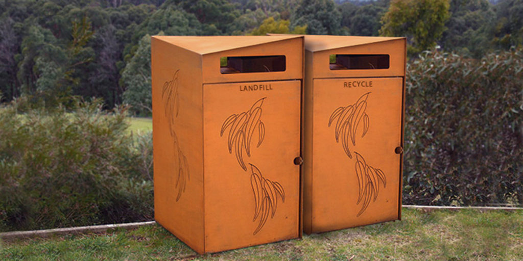 Bushland bin enclosure