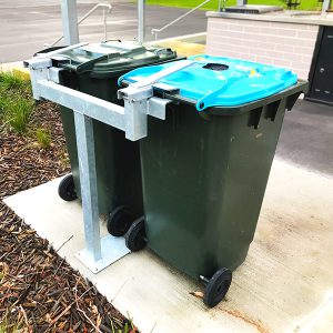 Dual wheelie bin security post