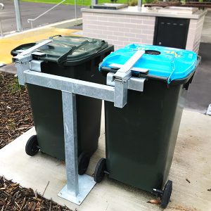 Heavy Duty Dual wheelie bin security post