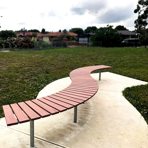 Inground Curved Bench