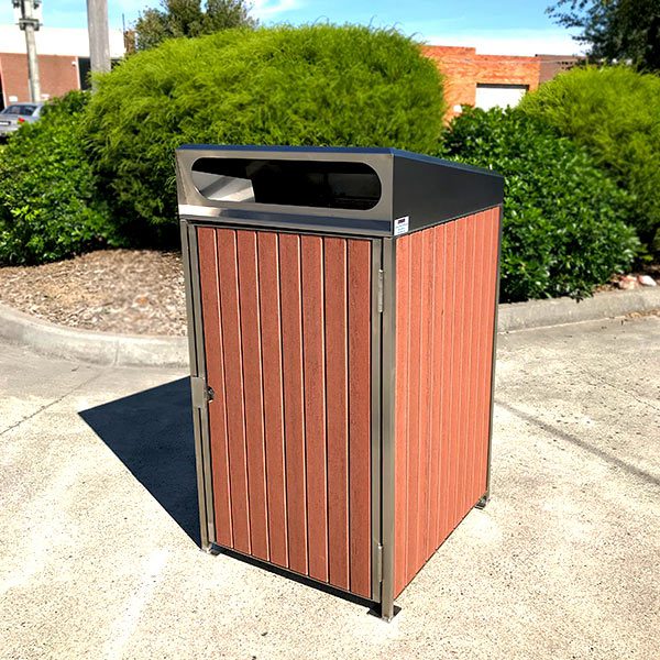 Batten Clad Wheelie Bin Surround