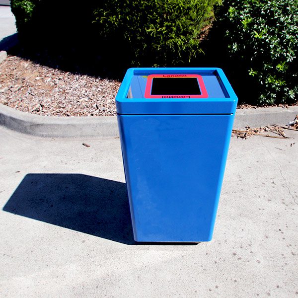 Indoor bin with liner