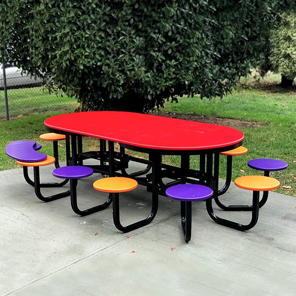 Recycled Plastic 12 seater picnic table