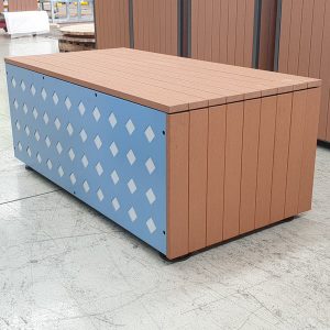 Enviroslat clad semi portable bench