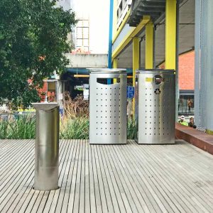 Monash University Stainless Steel Bin Surround