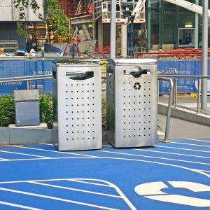 Monash University Stainless Steel Bin Surround