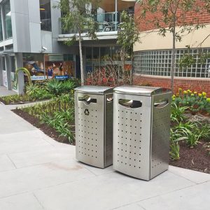 Monash University Stainless Steel Bin Surround