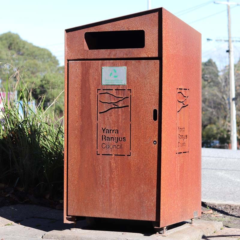 Weathering Steel Bin Surround