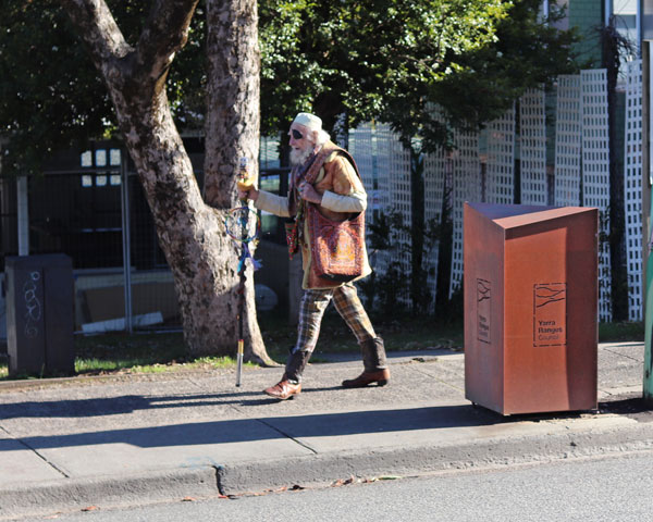 Weathered steel bin surround in Belgrave