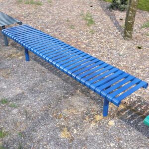 Heavy Duty Slim Steel Slat Bench