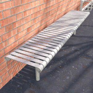 Galvanised Mild Steel Slatted Park Bench