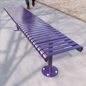 Powdercoated Slim Steel Bench