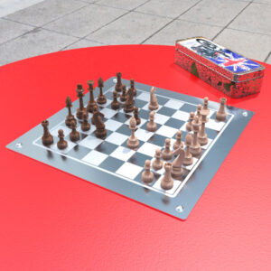 Stainless Steel Outdoor Chess Board