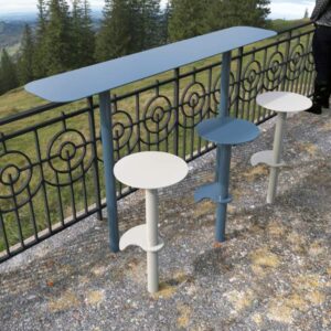 Spectrum Bar furniture at a lookout