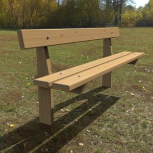 Cypress Pine Seat with Back