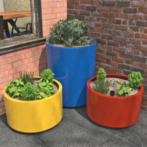 Powdercoated Hamilton Round Planters