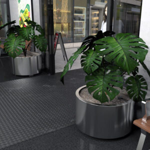 Round Stainless Steel Planters