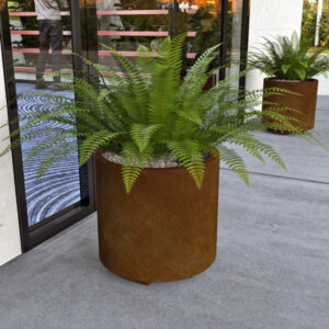 Round Corten Planters