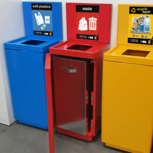 Galvanised Liner in Shopping Centre Bin