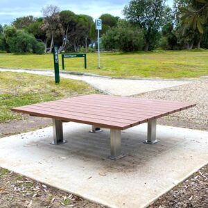 Heavy Duty Coastal Platform Bench