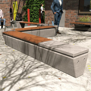 Concrete and Timber Bench Arrangement