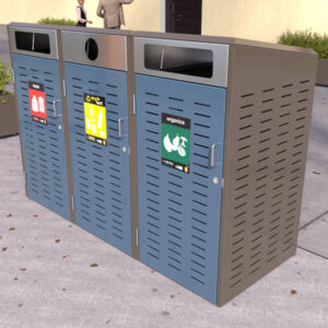 Enclosure for 3 wheelie bins